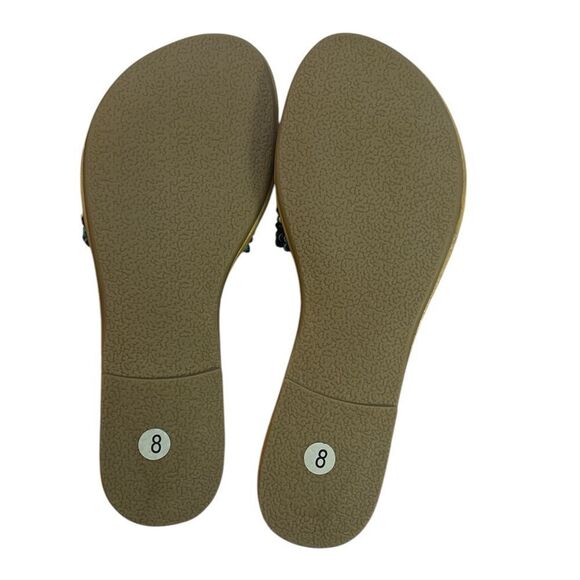 Women's Vacation Beaded Slide Sandals - Blue - Picture 7 of 7